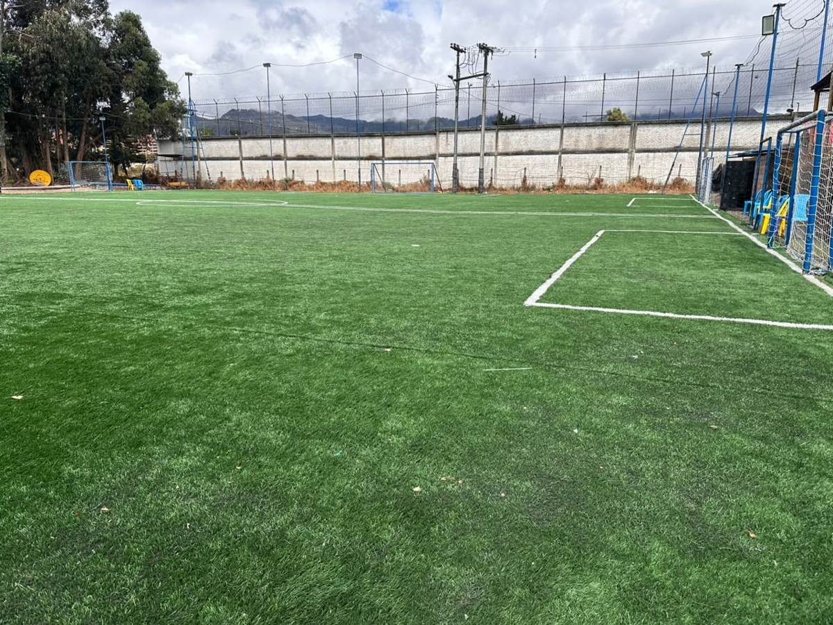 Cancha sintética de la sede La Chilena